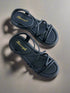 Multi Strap Sling Open Toe Flat